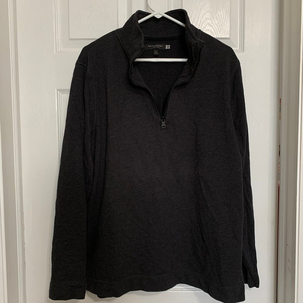 Banana Republic dark gray Core Temp 1/4 zip pullover